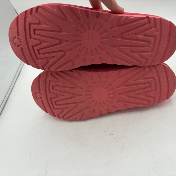 Ugg Australia Tasman Pink Shearling Lined Comfort Slippers Size 8 - Picture 9 of 15